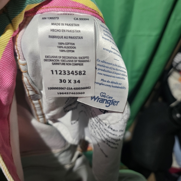 Wrangler Multicolor Wanderer High Rise Flare Striped NWT 30 Waist 34 Length - Picture 14 of 14